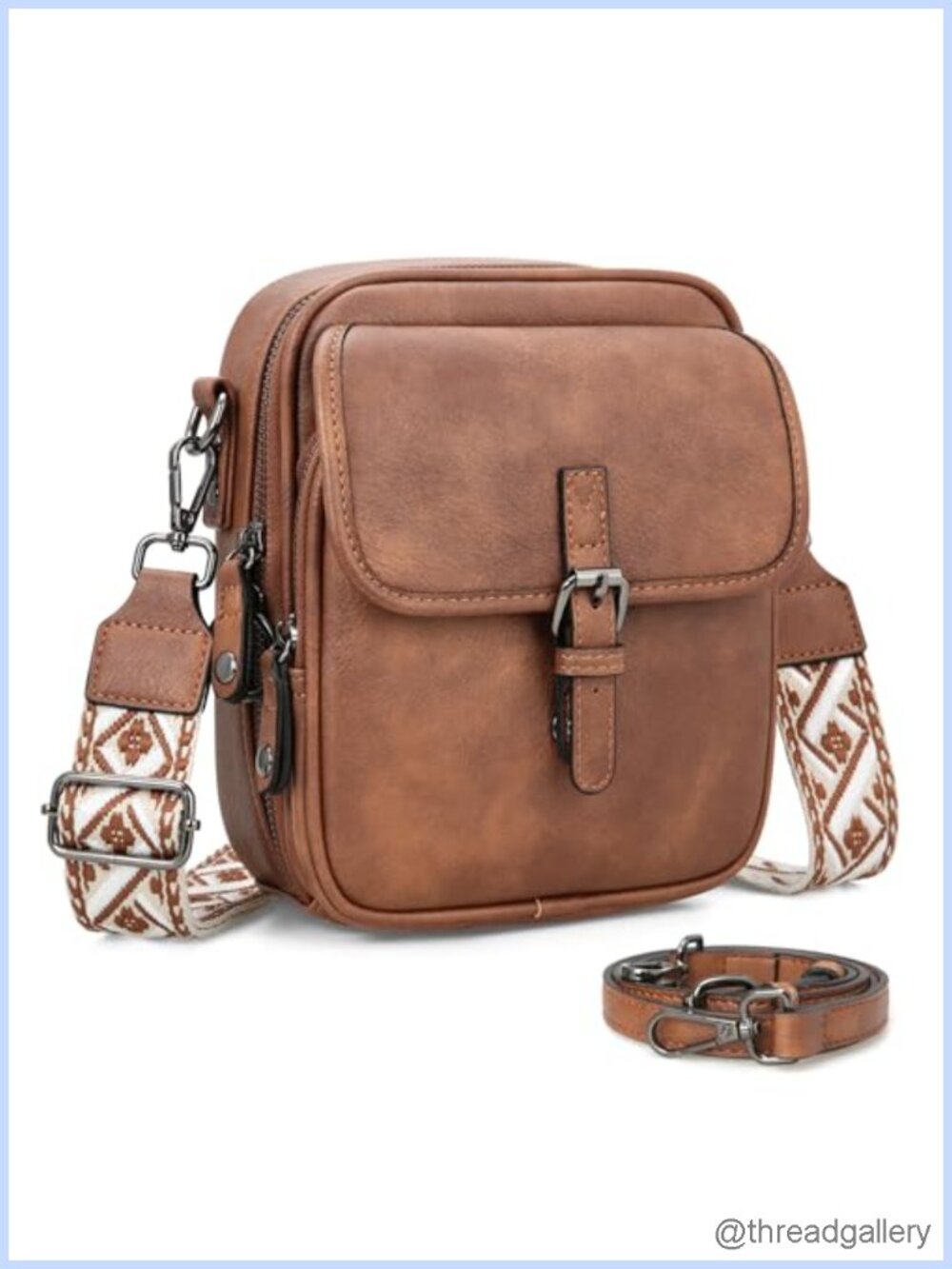 Leather Crossbody Bag Small Anti Theft Messenger Purse RFID